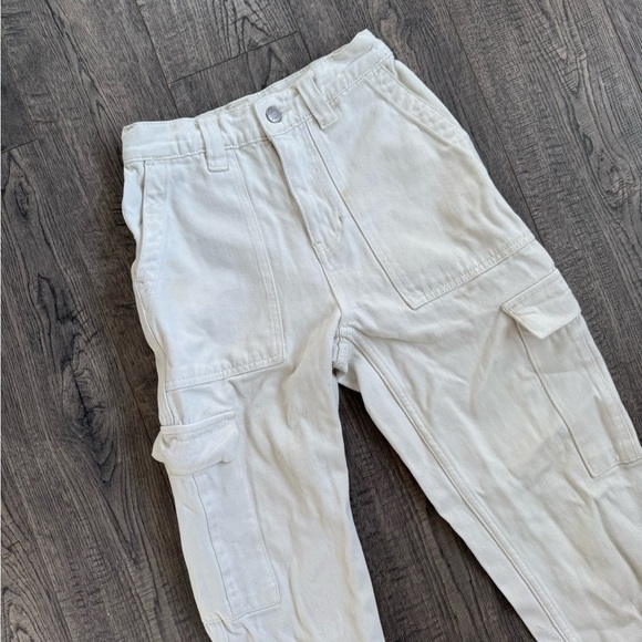 Pacsun Cream Carpenter Cargo Straight Leg Jeans - Picture 2 of 4